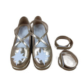 2092 Lace-up Hime Cosplay Shoes for Tanaka Hime Anime Cosplay and Performance - Halloweez